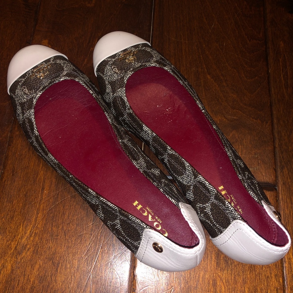 Coach flats, worn once.